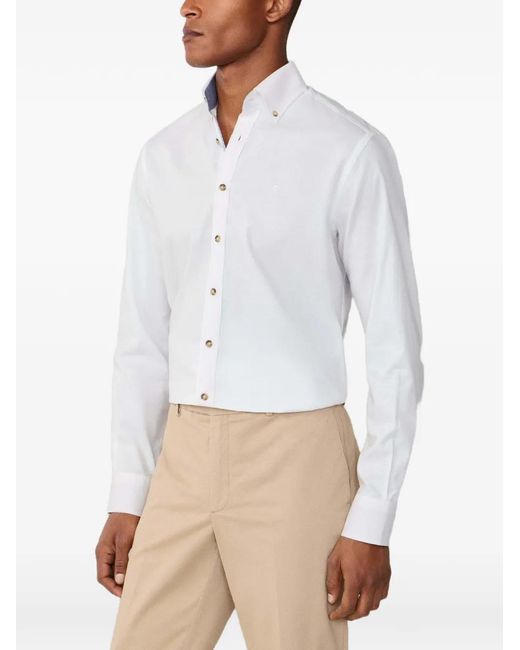 Hackett White Hampstead Buttoned Shirt for men