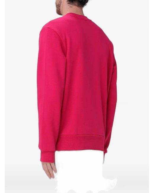 Lacoste Red Logo-Patch Sweatshirt for men