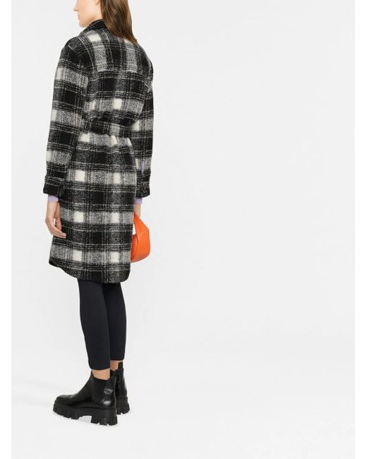 Woolrich Black Checked Coat