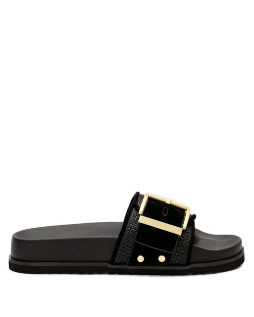 AllSaints Black Pantoletten mit Schnalle