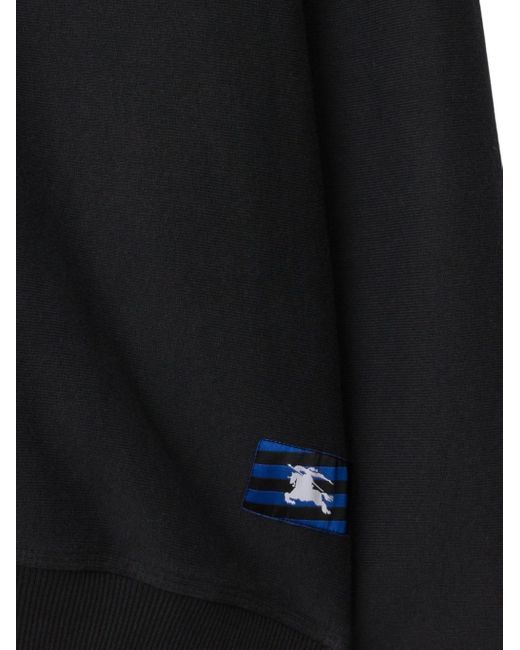Burberry Black Ekd-patch Cotton Sweatshirt for men