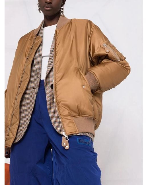 Stella McCartney Blue Padded Bomber Jacket