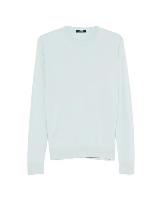 Alpha Studio Blue Crew-Neck Sweater for men