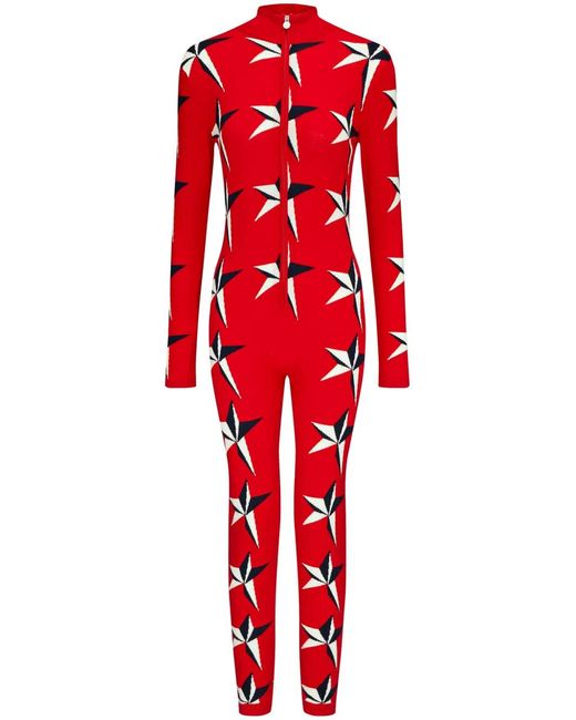 Perfect Moment Red Ski Intarsia-Knit Jumper