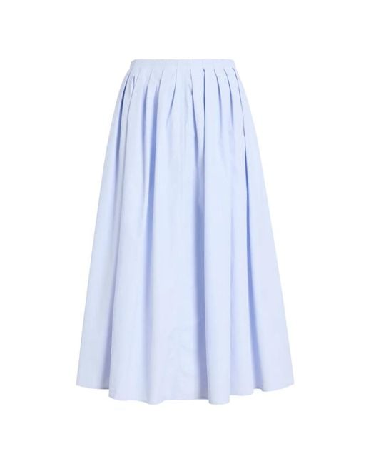Proenza Schouler Blue Austin Pleated Skirt