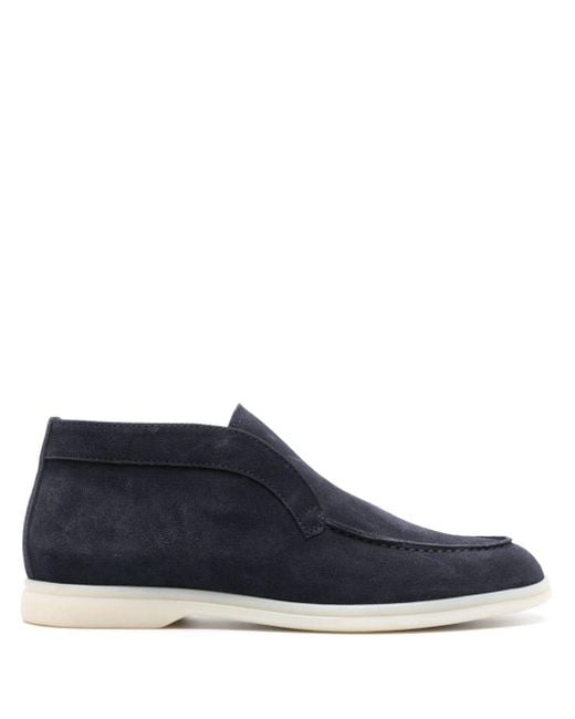 Scarosso Blue Leonarda Suede Ankle Boots