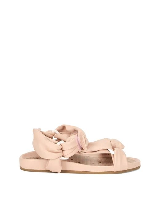 Red(v) Pink Ruched-Detail Sandals