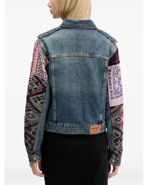Desigual Blue Button Denim Jacket