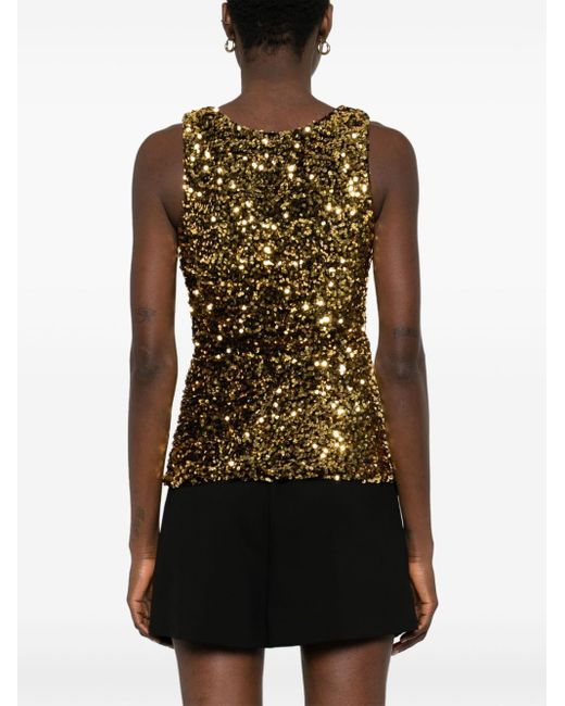 Styland Black Sequinned Tank Top