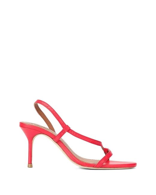 Staud Pink Louden Strappy Pumps