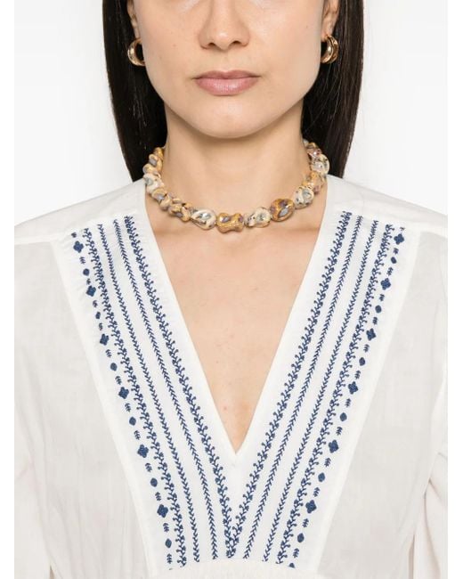 A.P.C. White Anni Midi Dress