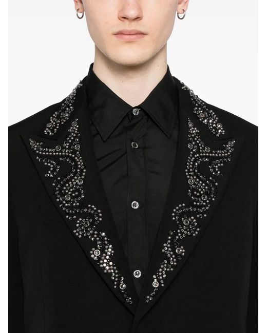 Versace Black Grain De Poudre Evening Blazer for men