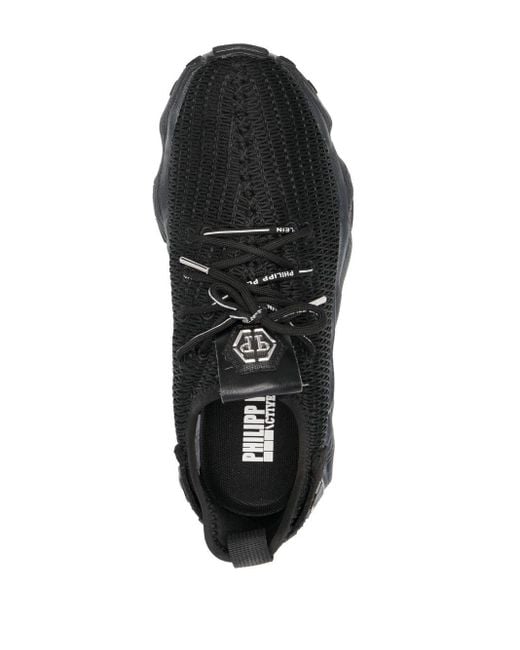 Philipp Plein Black Runner Hyper Shock Sneakers