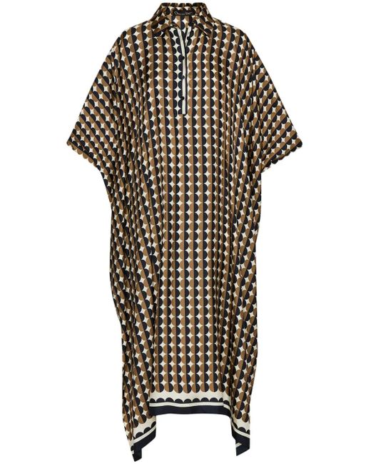 Oscar de la Renta Tuniek Met Geometrisch Patroon in het Black
