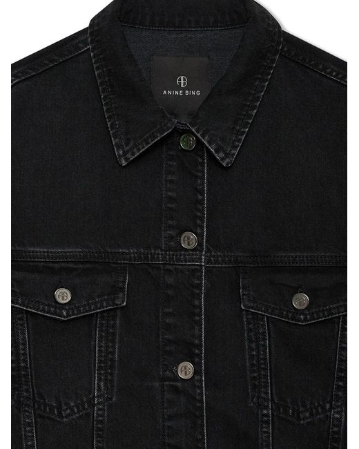 Anine Bing Black Quincy Button-Up Jacket