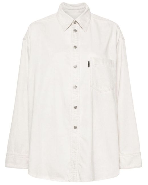 Haikure Natural Patch-pocket Cotton Shirt