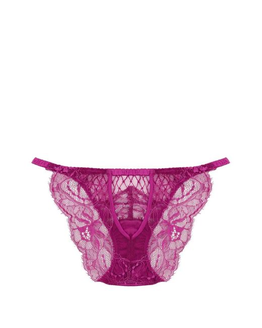 Fleur Of England Pink Paloma Lace Brief