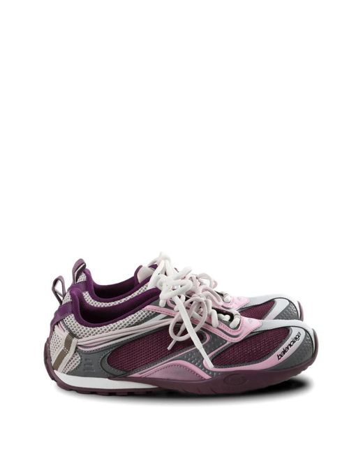 Balenciaga Purple Panelled-Design Sneakers