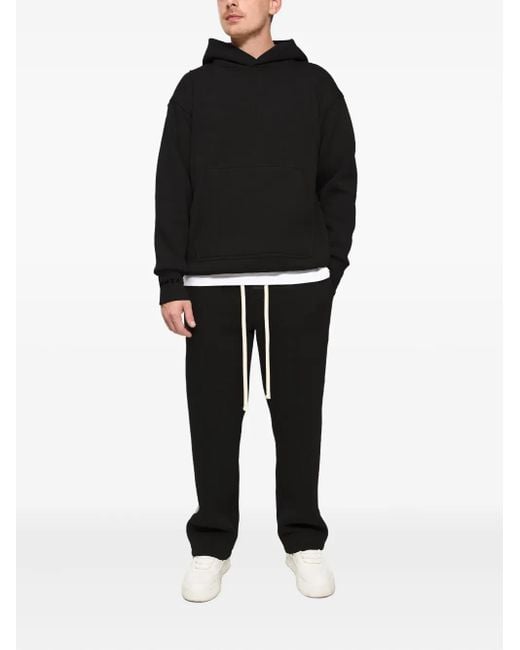 Hamza Black 247 Drawstring Track Pants for men