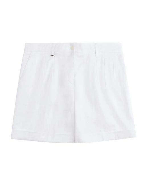 Fay White Pleated Shorts