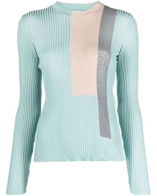 Top con diseño colour block Fendi de color Blue