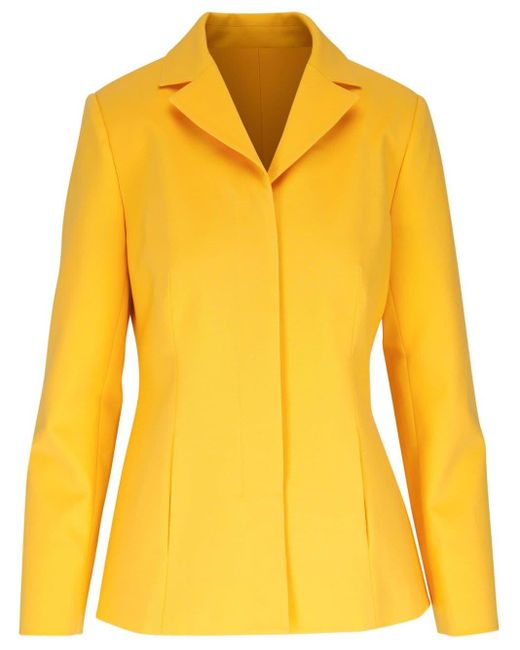 Carolina Herrera Yellow Single-breasted Wool Blazer
