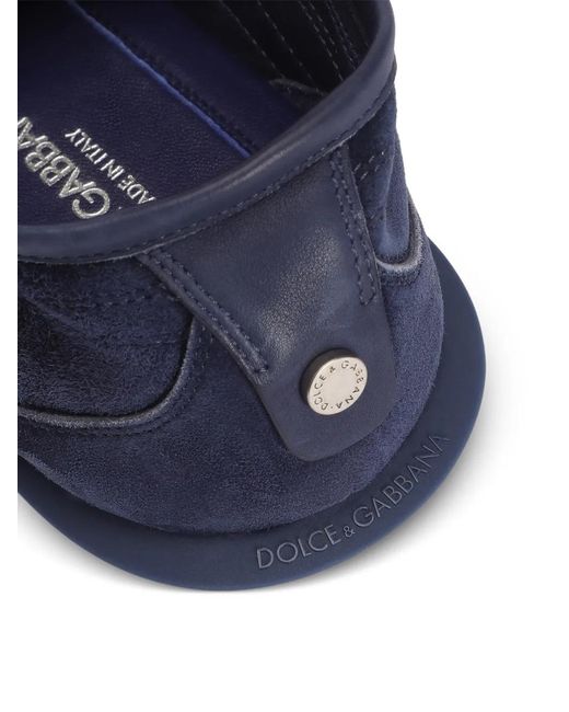 Dolce & Gabbana Blue Calfskin Gimondi Plus Derdy Shoes for men