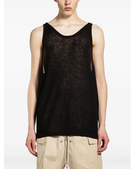Rick Owens メンズ ブラック シアータンクトップ 【公式通販】