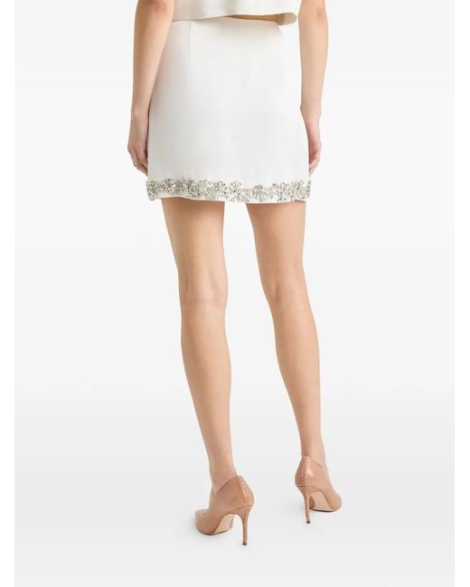 Cinq À Sept White Tumbling Flowers Adona Skirt
