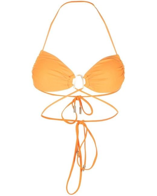 Cult Gaia Synthetic Liana Bikini Top in Orange | Lyst