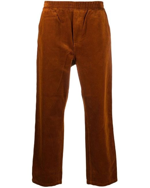 Carhartt WIP Orange Elasticated Corduroy Trousers for men