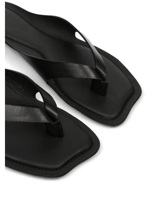 MM6 by Maison Margiela White Anatomic Leather Flip Flops