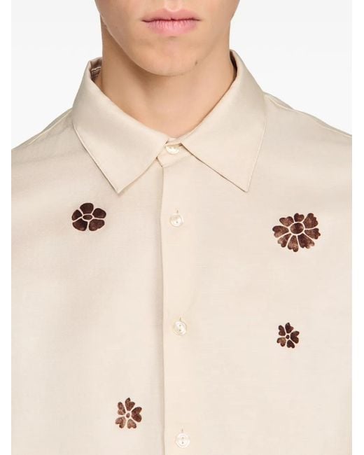Sandro Natural Chemise Floquée À Fleurs for men