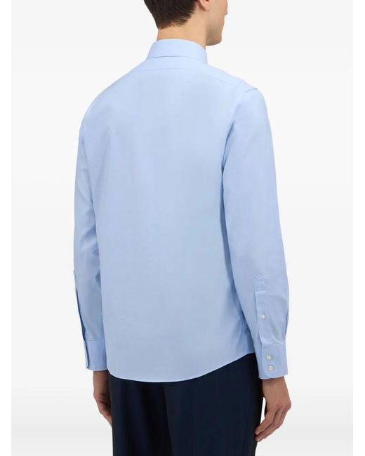 Brooks Brothers Blue Long-Sleeve Cotton-Blend Shirt for men