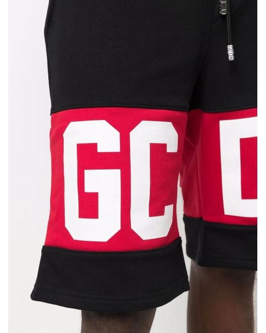 Gcds Red Logo Track Shorts for men