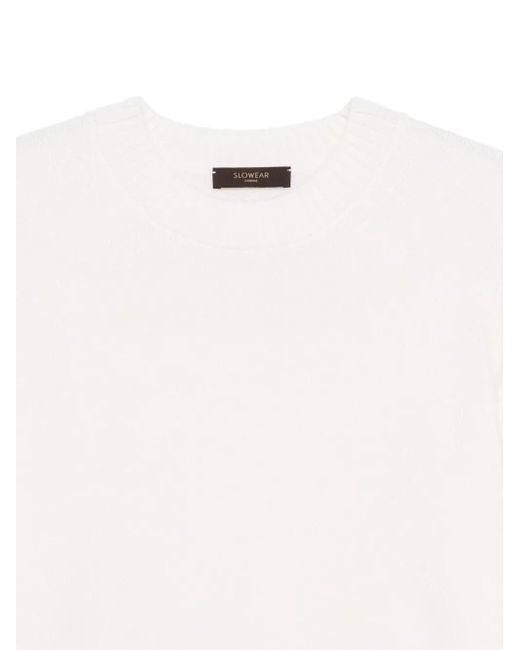 Zanone White Two-tone Sweater for men