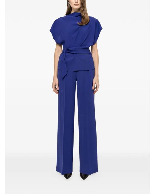 Nissa Blue Draped Top