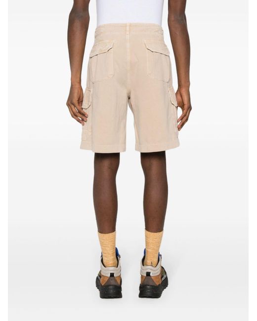 Moschino Natural Embroidered-logo Cargo Shorts for men