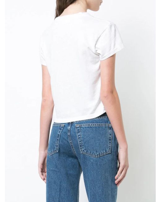 Re/done White 1950S Boxy T-Shirt