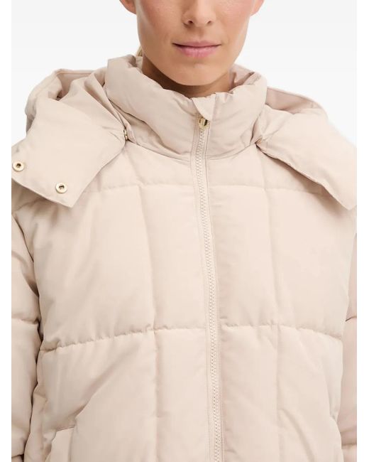 EA7 Natural Hooded Quilted Jacket