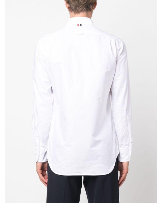 Thom Browne Overhemd Met Logopatch in het White voor heren