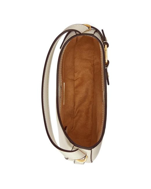 Ralph Lauren Metallic Tasha D-Ring Leather Crossbody Bag