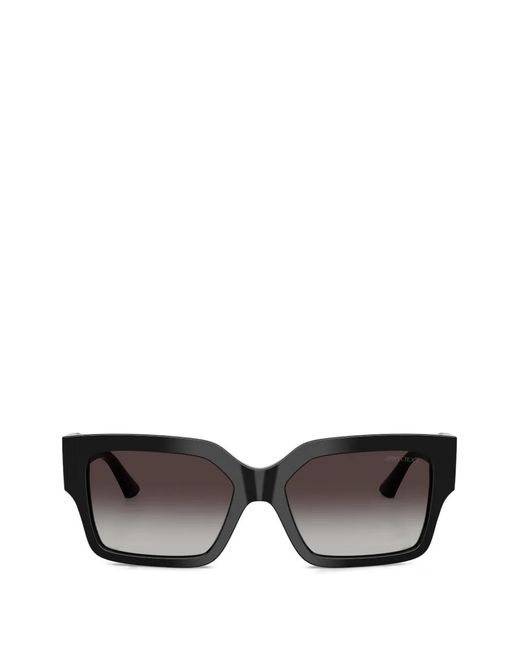 Jimmy Choo Gray Rectangular-Frame Sunglasses