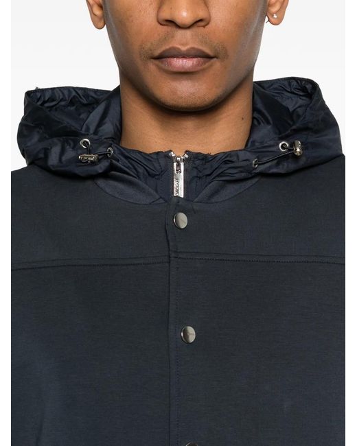 Heskimo Blue Hooded Zip Jacket for men