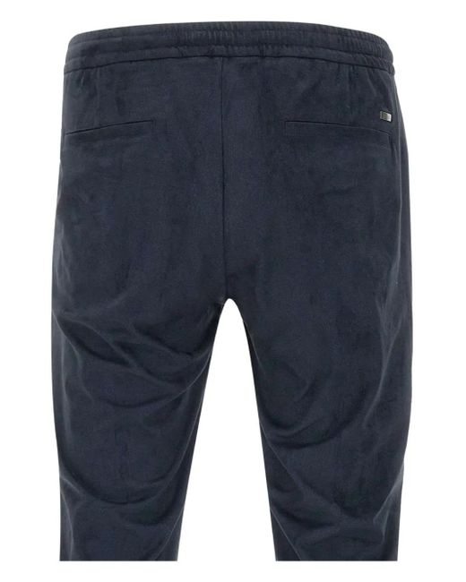Herno Blue Pleated-Detail Trousers for men