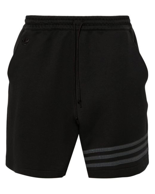 Adidas Black Neoclassics 3-stripes Track Shorts for men
