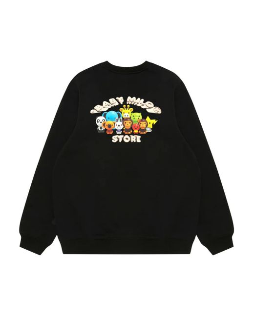 BABY MILO® STORE BY *A BATHING APE® Women's Black Crew-Neck