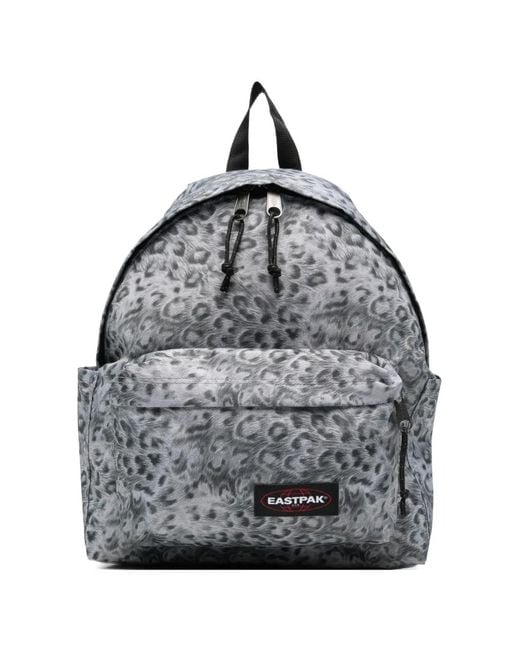 Eastpak Gray Leopard-Pattern Backpack for men