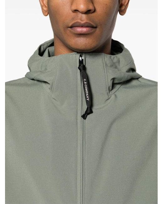 C P Company Green Shell-r Lens-detailed Hooded Jacket for men