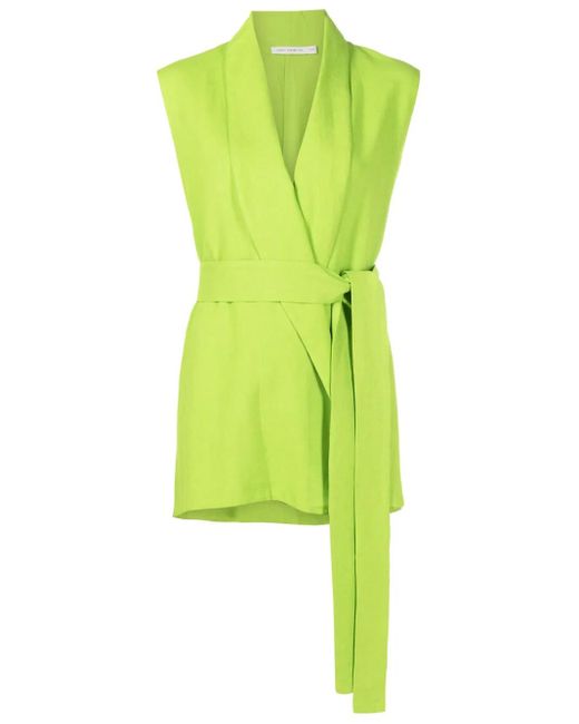 Lenny Niemeyer Green Pleated Sleeveless Kimono